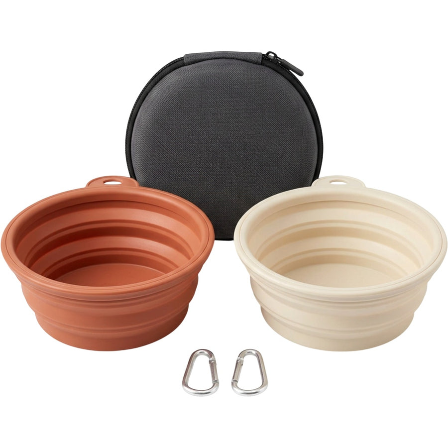 Tucy Collapsible Pet Bowls with Carry Case 700 ml Pair